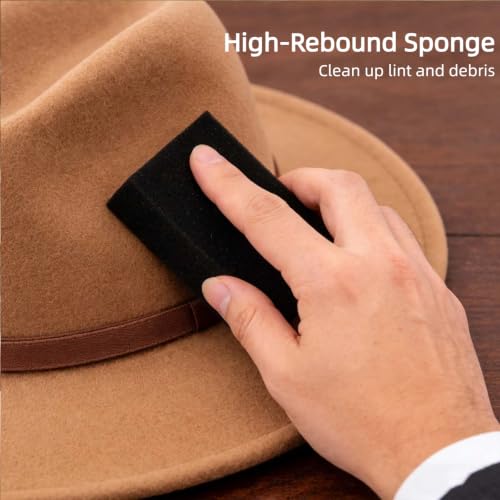 5 Pcs Felt Cowboy Hat Cleaning Brush Set, Horsehair Clothes Shoe Brush Kit