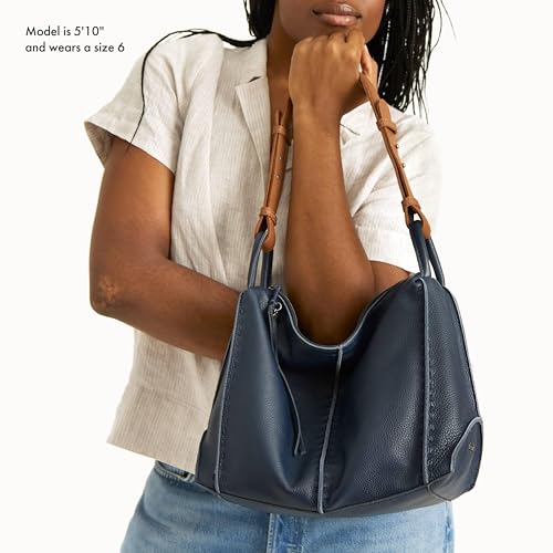 The Sak Los Feliz Hobo Purse - Premium Large Leather Women's Handbag for Everyday & Travel - Durable Purse With Zipper Pocket | Slouchy Relaxed Silhouette, Roomy Interior, Lightweight All-Day Carry, Fits Phone, Wallet & Tablet, Everyday & Travel Ready - c