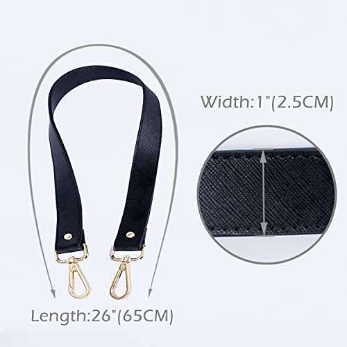 VanEnjoy Full Grain Leather Replacement Strap Cross Body Bag Crisscross Pattern Purse, 24'L1'w, Black(crisscross Pattern), Medium - color: Black(crisscross Pattern), size: 24 inches