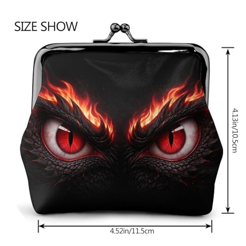 Kiss-lock Coin Purse for Women Change Purses Cute Small Coin Pouch Tiny Coin Wallet (Dragon Eyes) - color: Dragon Eyes