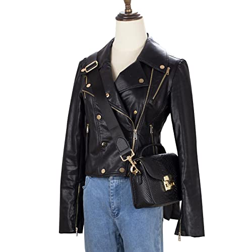 Allzedream Wide Purse Strap Replacement Crossbody Shoulder Bag Adjustable Leather Ends - color: Black Gold Leather