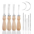 TLKKUE 4Sizes Leather Edge Skiving Beveler Tools, Wide Leather Edge Beveler | Leather Craft Edge Beveler Tool Kit Leather Edge Trimmer for Wristbands, Belts, Other Leather Thinning Projects(4/6/8/10mm)