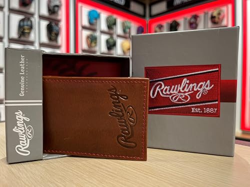 Rawlings | Men's Front Pocket Wallet Collection | Genuine Leather | Multiple Styles & Colors - color: Brown | Bifold Money Clip