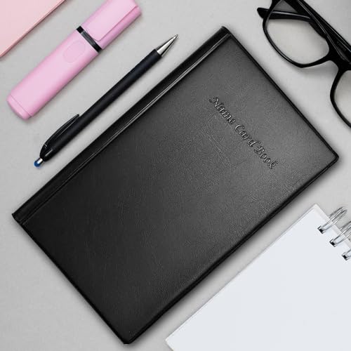 Ring Binder Depot Professional Business Card Holder/Book with Black Cover, Holds 300 Business Cards (Pack of 2) - size: Small (Pack of 2)