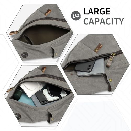 Crossbody Bag for Women Men - Small Sling Backpack 3-in-1,Gray - color: Gray