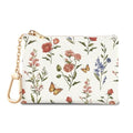 Flower Butterfly Keychain Coin Purse for Women, Cute Change Pouch | Zipper Key Chain Purse, Small Little Zip Pocket, PU Leather, Travel Wallet for Girls, Tiny Coin Holder, Key Ring, Women Gifts - color: Flower Butterfly