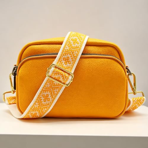 Purse Strap Bag Straps 1.5" Wide Adjustable Replacement Long Crossbody for Thick Shoulder Bags Canvas Handbags - color: Gold Hardware-1205-orange