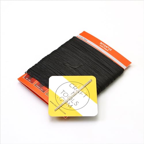Grey 1.2mm RITZA 25 Tiger Thread for Leather Craft | Waxed Polyester Saddlers Thread - color: 1,2 mm - Grey - 50 meters