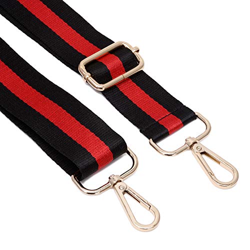 ZOOEASS Wide Shoulder Strap Adjustable Replacement Belt Crossbody Canvas Bag Handbag - color: Black, size: Wide: 1.4"(3.5cm)