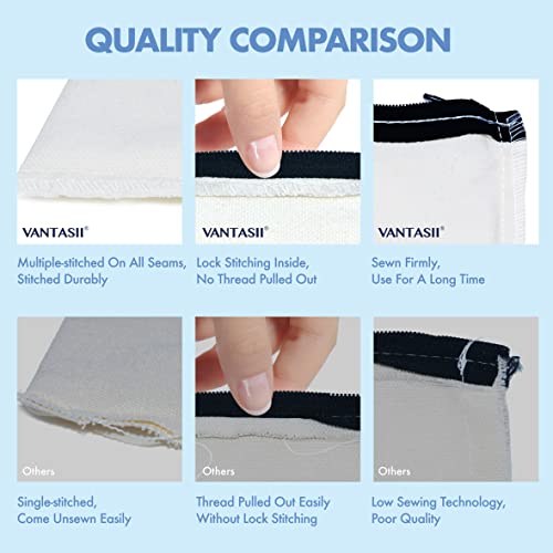 15 Pack Blank Cotton Canvas DIY Craft Zipper Bags Pouches Pencil Case for Makeup Cosmetic Toiletry Stationary Storage - color: Black + Grey + White