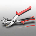 Leathercraft Hole Punch Plier, 6-Size Rotary Leather Punching Tool, Heavy Duty Leathercraft Punching Equipment for Belts Straps - style: budget