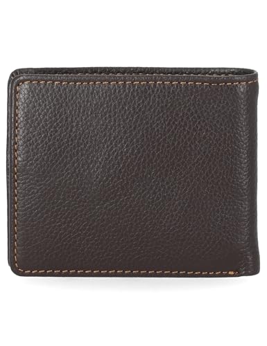 Harley-Davidson Men's Genuine Leather Rfid Blocking Wallet - color: Brown (Rubber Patch Passcase)