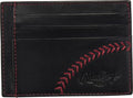Rawlings | Men's Front Pocket Wallet Collection | Genuine Leather | Multiple Styles & Colors - color: Black | Cash Pocket | Baseball Stitch
