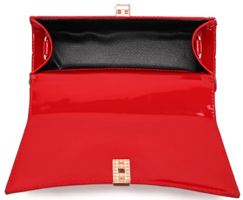 JHVYF Women Small Crossbody Bags Shoulder Bag Classic Satchel Handbags Ladies Cute Purses Satchels bag mini purse for women - color: Red