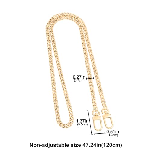 Bag Chain Strap for Handbag Replacement,Gold Purse Chain Accessories Shoulder Straps Crossbody - color: Style-2-120cm