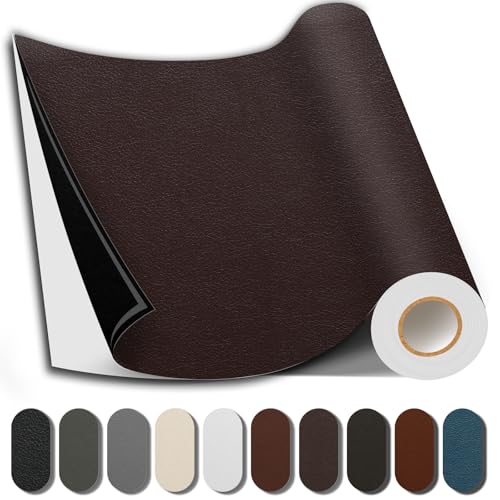 Shagoom Leather Repair Kits, Large Vinyl Repair Patch for Couches Furniture | PU Leather, Self-adhesive, Quick Repair, Strong Stick, Large Size, Couch Repair Patch, Furniture Repair Tape - color: Dark Brown, size: 3.5X79 inch