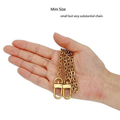 Xiazw Mini Copper Purse Chain Shoulder Crossbody Strap Bag Accessories Charm Decoration - color: Antique Gold, size: 18''