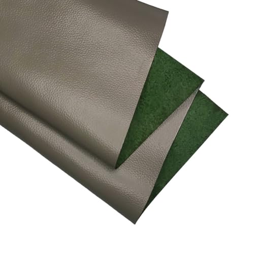 Genuine Leather Hide | 1.3-1.5 mm Thick | Full Grain Leather Sheet & Pieces for LeatherCrafting and Leatherworking Projects by Kozmo (Fossil Gray-Litchi Embossed, 12"X12") - color: Fossil Gray-litchi Embossed, size: 12"X12"