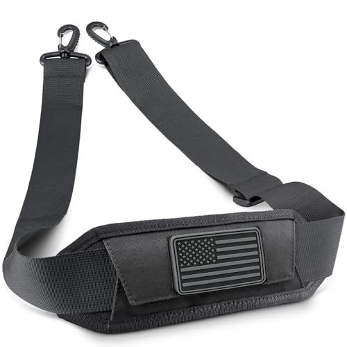 WYNEX Shoulder Strap, 55 inch Universal Bag Strap Replacement with Pad - color: Black, size: 2“ Strap