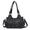 Angel Kiss Hobo Bags for Women Vegan Leather Shoulder Purses and Handbags Ladies Roomy Tote Bags Purse with Crossbody Strap - color: 1-black