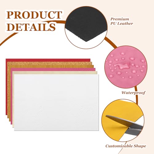 HARFINGTON Laserable Leather Sheets 18" x 12" x 0.04" Non-Adhesive Engraving Leatherette Sheets Laserable Leather Hat Patch for DIY Caps Jackets Backpacks Clothing, Black/Black - color: Black/Black