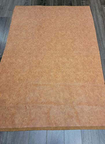 NAT Leathers Light Tan Blonde Crazy Horse Vintage Vegan Faux Leather Fabric Sheet Synthetic Pleather 0.9 mm 1/2 Yard 18 x 54 inch Soft Smooth Upholstery Half Yard (18" x 54") Tan Distressed - color: Tan Crazy Horse