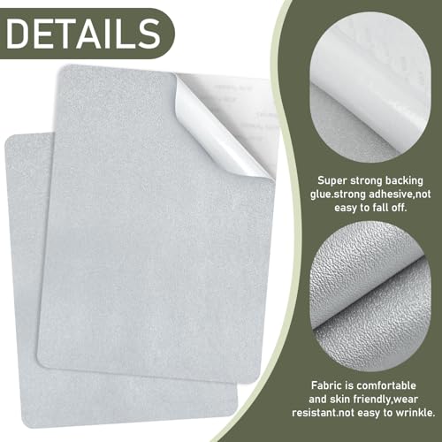 SYLVASS Self Adhesive Leather Repair Patches for Couch, Sofas, Furniture, Car Seats, Office Chairs, Pack of 2 Sliver - color: Sliver