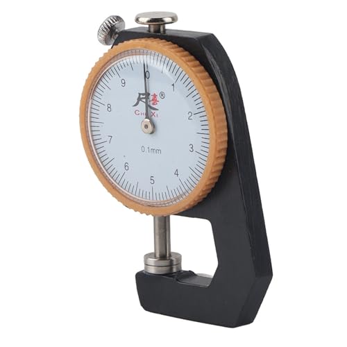 0~10mm Thickness Gauge,Steel Portable Thickness Tester,High Accuracy Dial Thickness Gauge for Jewelry, Leather, Metal Sheets, Paper, Film, Wire