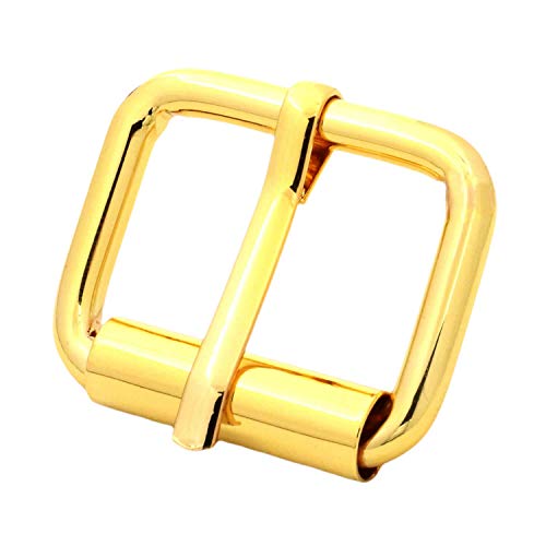 BIKICOCO Roller Buckle, 1'' x 3/4'' Heel Rolling Bar Buckles for Bags Leather Webbing Straps, Gold - Pack of 20 - color: Gold X 20 Pcs