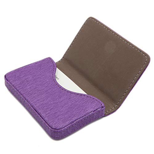 AI-DEE RFID Blocking Wallet - Minimalist Leather Business Credit Card Holder - Purple2 - color: Purple texture