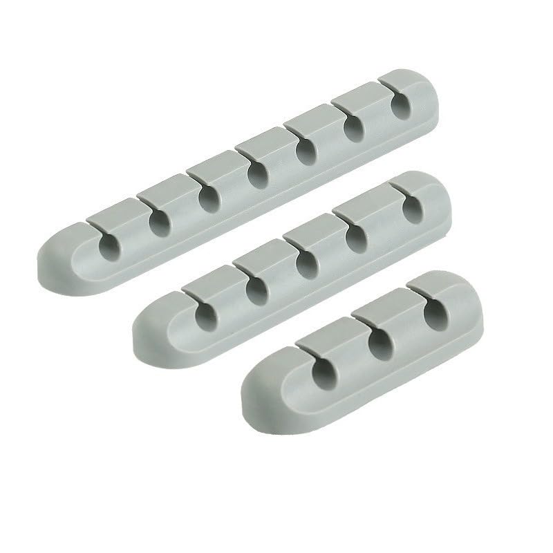 Cable Management Organizer, Soft TPU Cord Holder Self-Adhesive Wire Clips for Desk, Wall, Car – Flexible & Durable, No Bad Smell, Multipurpose for Data Cable, Headphone Cable, Mouse Line (5 Sizes)