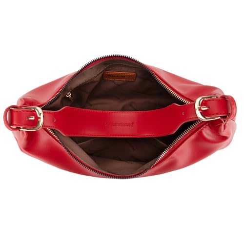 Montana West MEDIUM Shoulder Purses for Women Crescent Hobo Bags Trendy Purses - color: Crimson Red