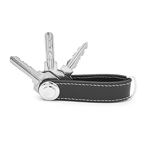 Compact Key Holder - Stylish & Practical Pocket Key Organizer With Secure Locking Mechanism. (Black) - color: Black