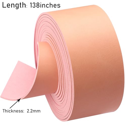 Picheng Faux Leather Strap for Crafts: 2 Inch Wide 138" Long Leather Strips - color: Pink, size: 2 Inch