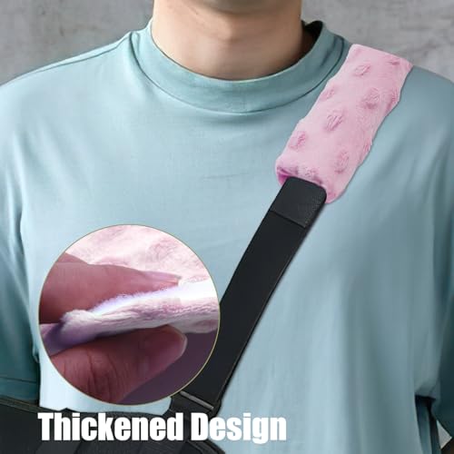 1 PCS Cushioned Arm Sling Padding for Neck,Slim Sling Pad Neck Shoulder Strap Cushion for Wrist Hand Injury Support Strap Padded Women Men (Pink) - color: Pink