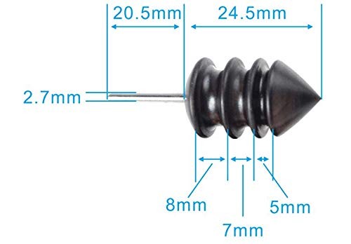 Pointed Tip Leather Burnishing Tool,Leather Edge Burnisher Leather Slicker Tool Set Burnishing Wheel of Leathercraft Supplies by INNETOC