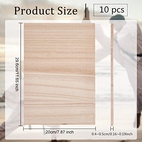 OLYCRAFT 10 Sheets Taekwondo Breaking Boards 4~5mm Wooden Karate Breaking Boards Punching Wood Boards Wooden Kick Board Training Accessory for Karate Practice Performing 11.7x7.9 Inch - size: 4~5mm