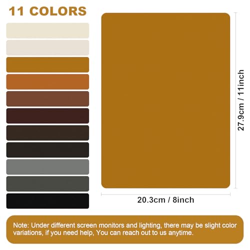 IANZE 2Pcs Leather Repair Patch, Self Adhesive Leather Repair Patch for Car Seats, Couches, Furniture, Sofa, Handbags, Office Chair (Tan) - color: Tan