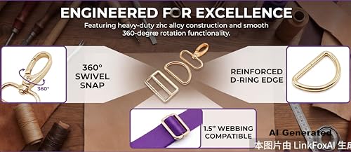 1-1/2 inch Swivel Snap Hooks with D Rings Tri-Glide Silde Buckle 5 Sets | Handbag Backpack Dog Collar Pet Leashes Kyechain Lanyard Strap Craft Making Metal Slider Buckles 5 Sets Goyunwell - color: Antique Bronze, size: 1-1/2 inch