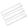 3 Pack 6 Inch Ruler Set Plastic Straight Ruler Transparent Measuring Tool Acrylic Clear Ruler for School Office Student - size: 3 x 6 Inch