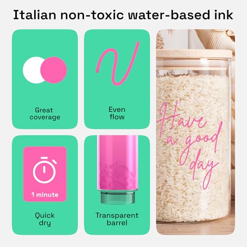 ARTISTRO Pink Acrylic Paint Markers - 0.7mm Extra Fine-Tip - Set of 2 - color: Pink