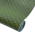Diamond Quilted Pattern Artificial Faux Leather 11.8x53inch (30x135cm) Super Soft Craft Supplies Synthetic Leather DIY Hair Bows, Handbags and Craft Supplies (Dark Green) - color: Dark Green