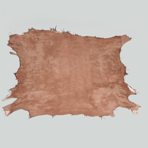 Tooling Leather Hides, Whole Nappa Antique Soft Lambskin Leather for Arts and Crafts - No Holes & Cuts | Quality Rawhide Leather 5-6 Sq ft (Pack of 8) - Brown - color: Brown, size: 8 Hide x 5-6 Sq ft
