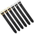 6Pcs PU Leather Kilt Extension Strap Gold Buckle Extenders - color: Gold and Silver Buckle