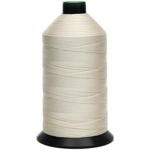 Extra Strong Bonded Nylon Thread #138 Tex135 – 16 OZ, 3000yds, Versatile Stitching Solution for Leather, Upholstery, Canvas Repair and More (Beige) - color: Beige, size: #138 Tex135 Tkt20