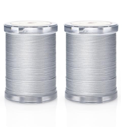 Selric 300Yards Extra Strong Bonded Nylon Thread for Leather Sewing-Silver - color: Silver