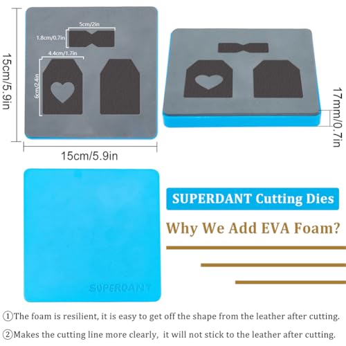 SUPERDANT Tea Bag Bookmark Leather Die Heart Shape Bookmark Decor Wooden Die Cutter Leathers Cutting Dies DIY Art Crafts Leathers Dies Cutter Leather Making Handmade Gifts for Man Woman - style: Tea bag
