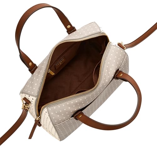 Fossil Women's Rachel Satchel Purse Handbag for Women - color: Beige, Brown