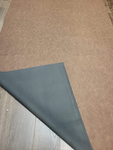 NAT Leathers | Dark Brown Tumbled Nubuck Calf Soft Faux Vegan Leather PU (Peta Approved Vegan) | 3 Yards Cut by Yard | Pleather 0.9 mm Nappa Upholstery | 108"x54" (Cafe Brown Nubuck) - color: Cafe Nubuck, size: 3 yards (108"x54")