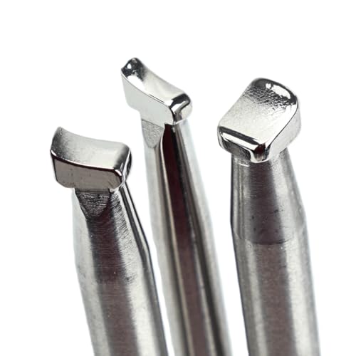 Singring Leather Stamps Tool Back Beveled Stamps Set Stainless Steel Stamping Tool Arc Angle Beveling Set 3Pcs Professional LeatherCrafts Carving DIY Kit